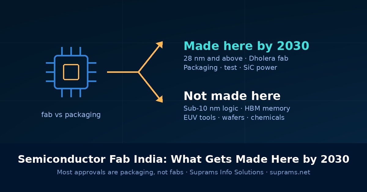 India's Semiconductor Fabs: What Actually Gets Made Here by 2030